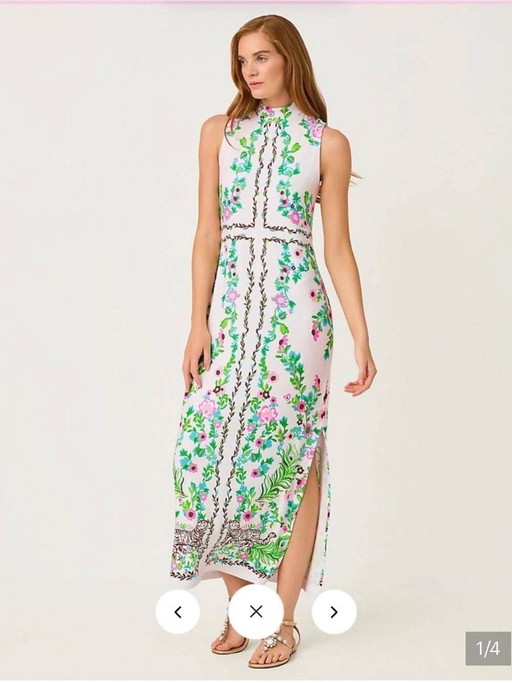 NWT Lilly Pulitzer Dress Wellington White Maxi Dress - Picture 3 of 6